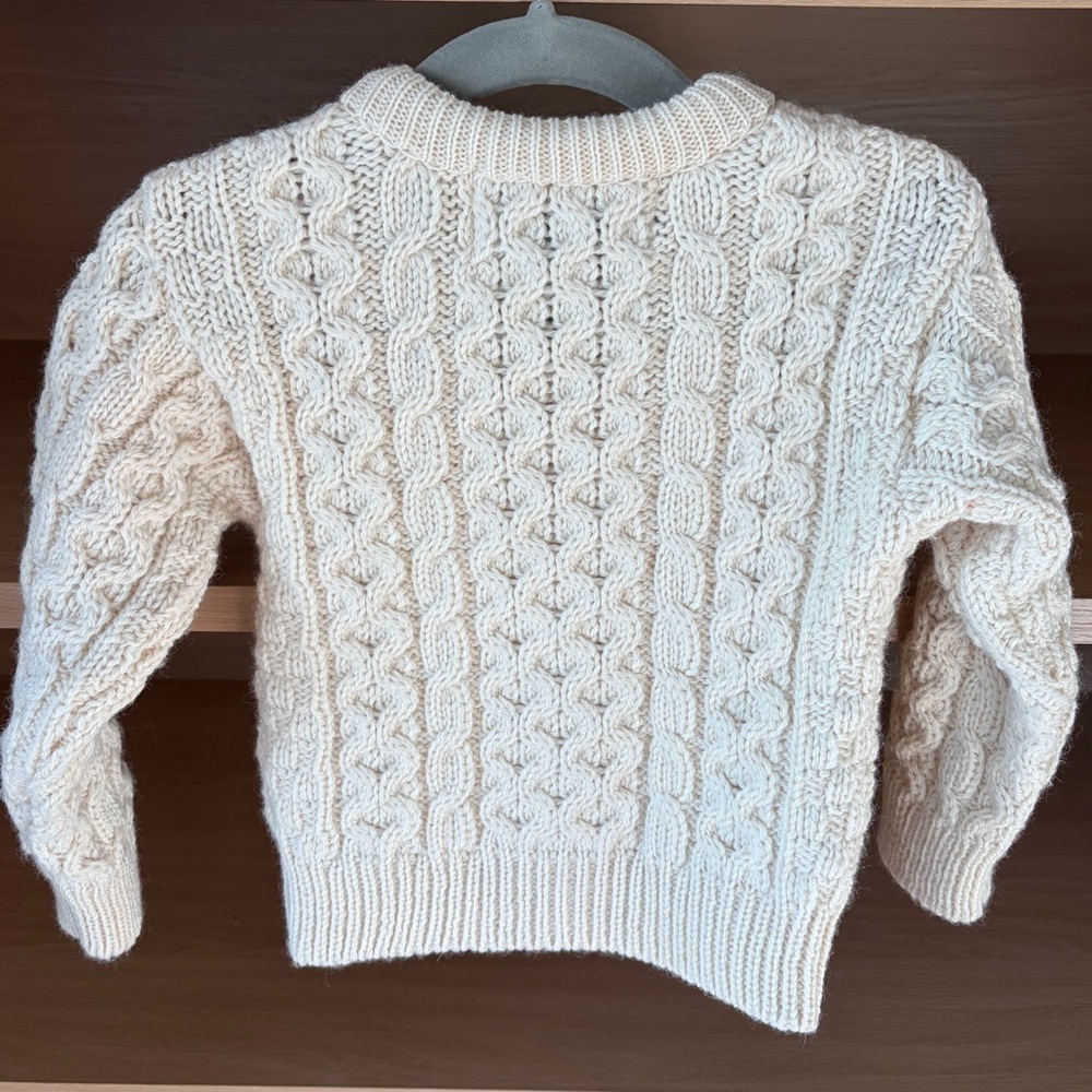 NWOT Aran Crafts | 100% Merino Wool Irish Cardigan Sweater | Size 12-18m - Picture 5 of 7
